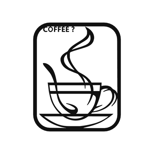 Metallwandbild Kaffee Tasse – Made in Germany