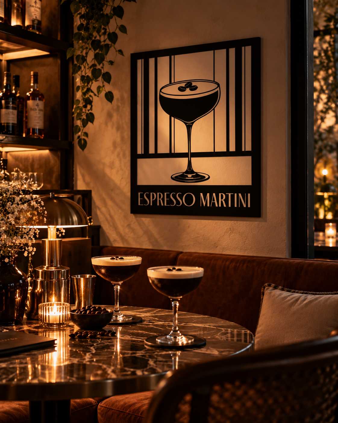 Espresso Martini Metallwandbild - Made in Germany