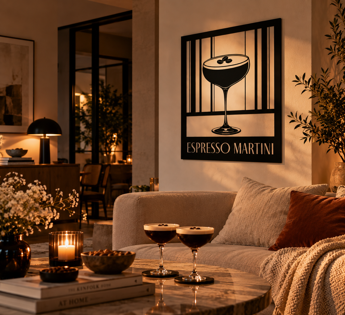 Espresso Martini Metallwandbild - Made in Germany