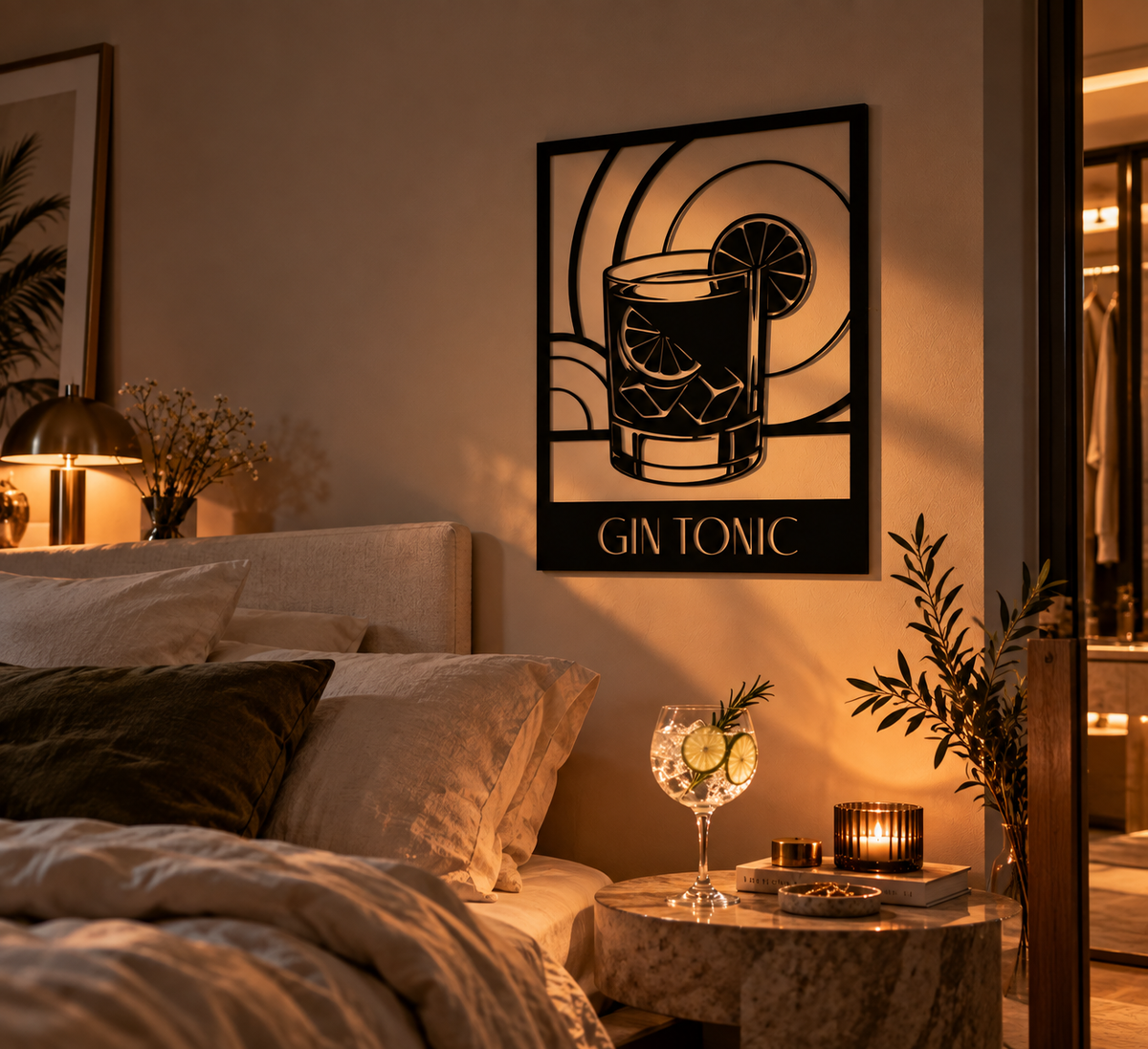 Gin Tonic Metallwandbild - Made in Germany
