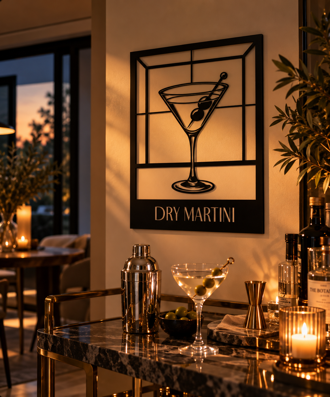 Dry Martini Metallwandbild - Made in Germany