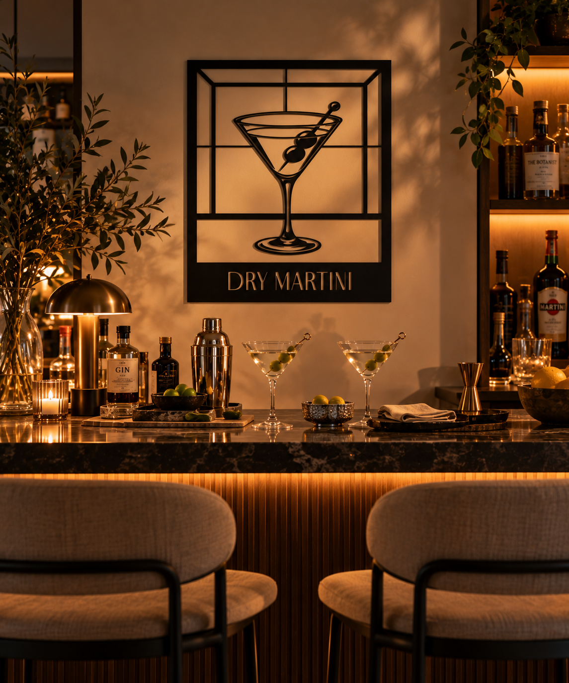 Dry Martini Metallwandbild - Made in Germany