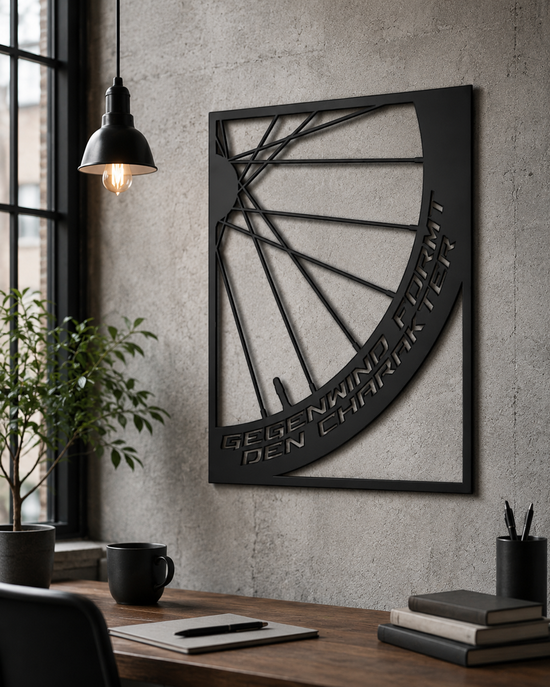 Gegenwind formt den Charakter Metallwandbild - Made in Germany
