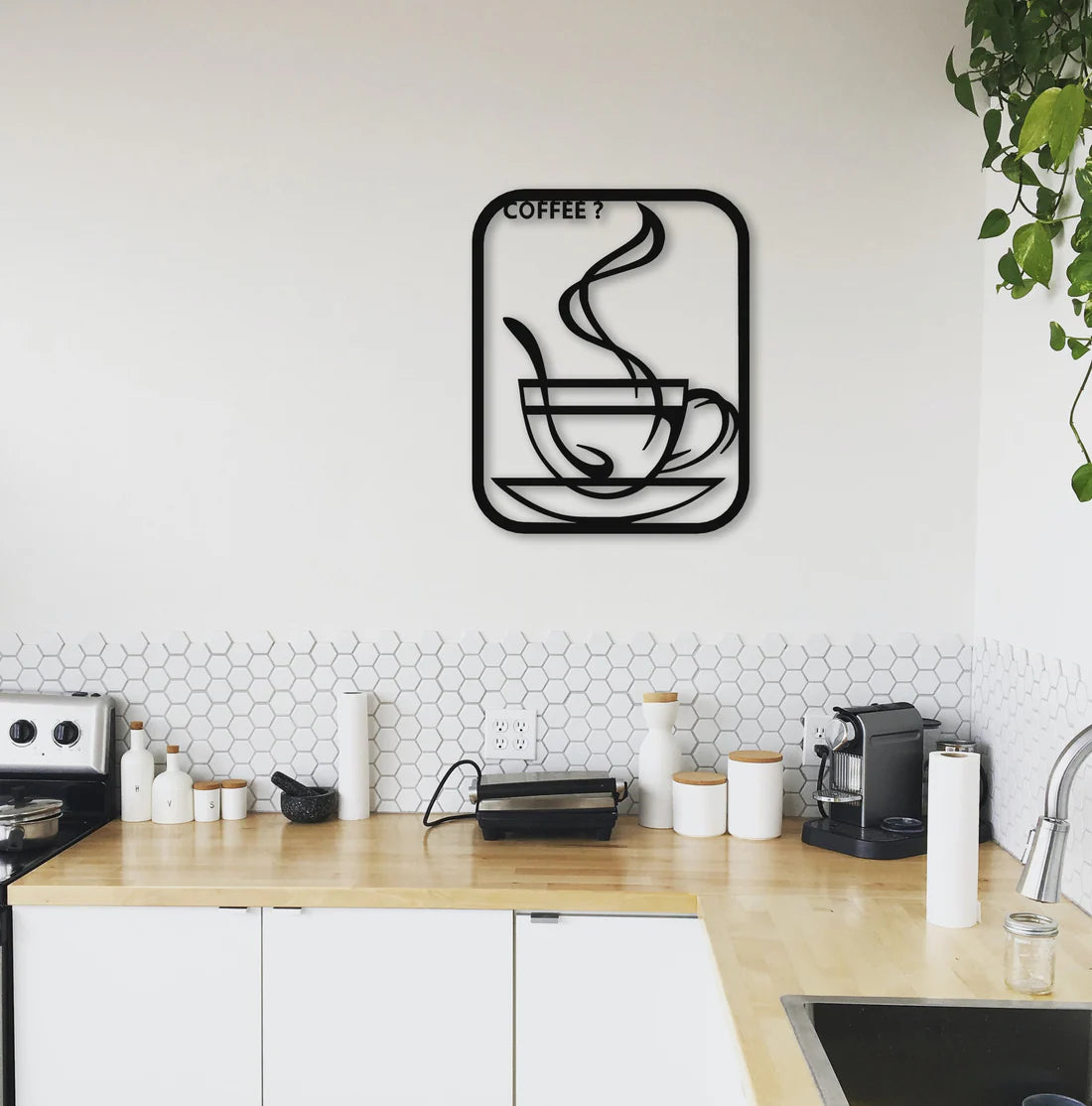 Metallwandbild Kaffee Tasse - Made in Germany