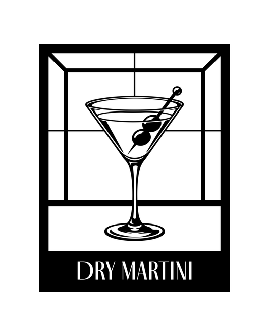 Dry Martini Metallwandbild - Made in Germany