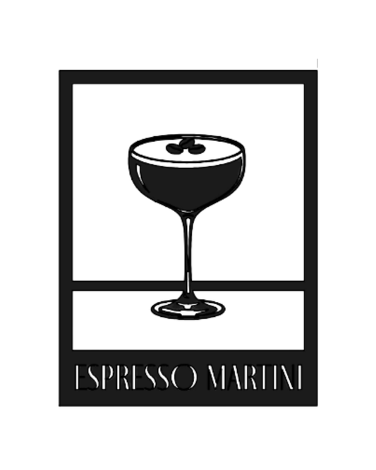Espresso Martini Metallwandbild - Made in Germany