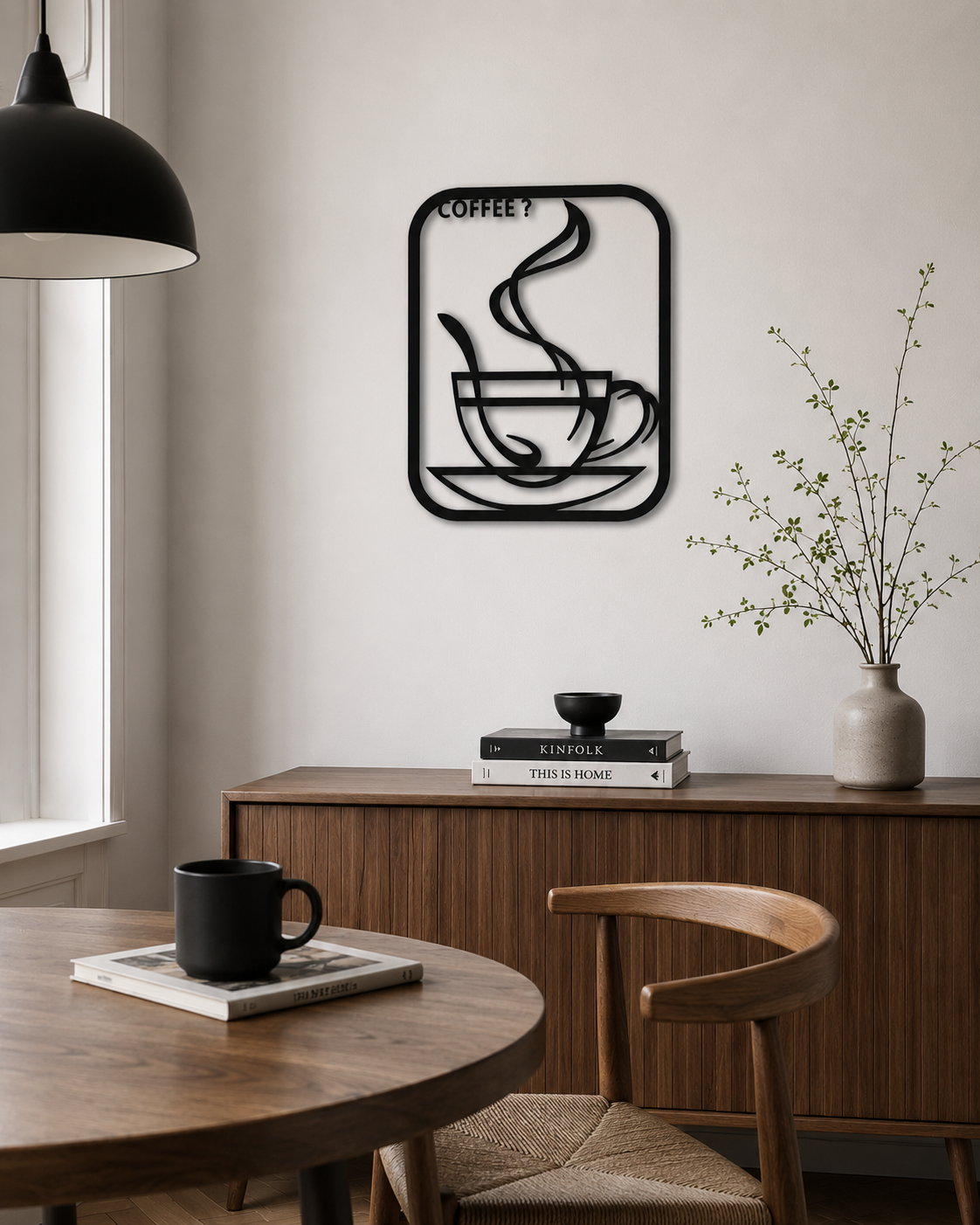 Metallwandbild Kaffee Tasse - Made in Germany