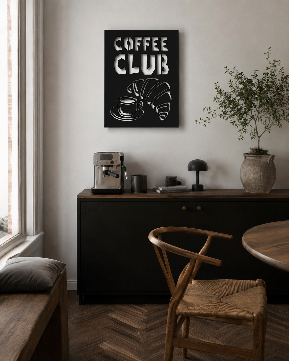 Coffee Club Metallwandbild - Made in Germany