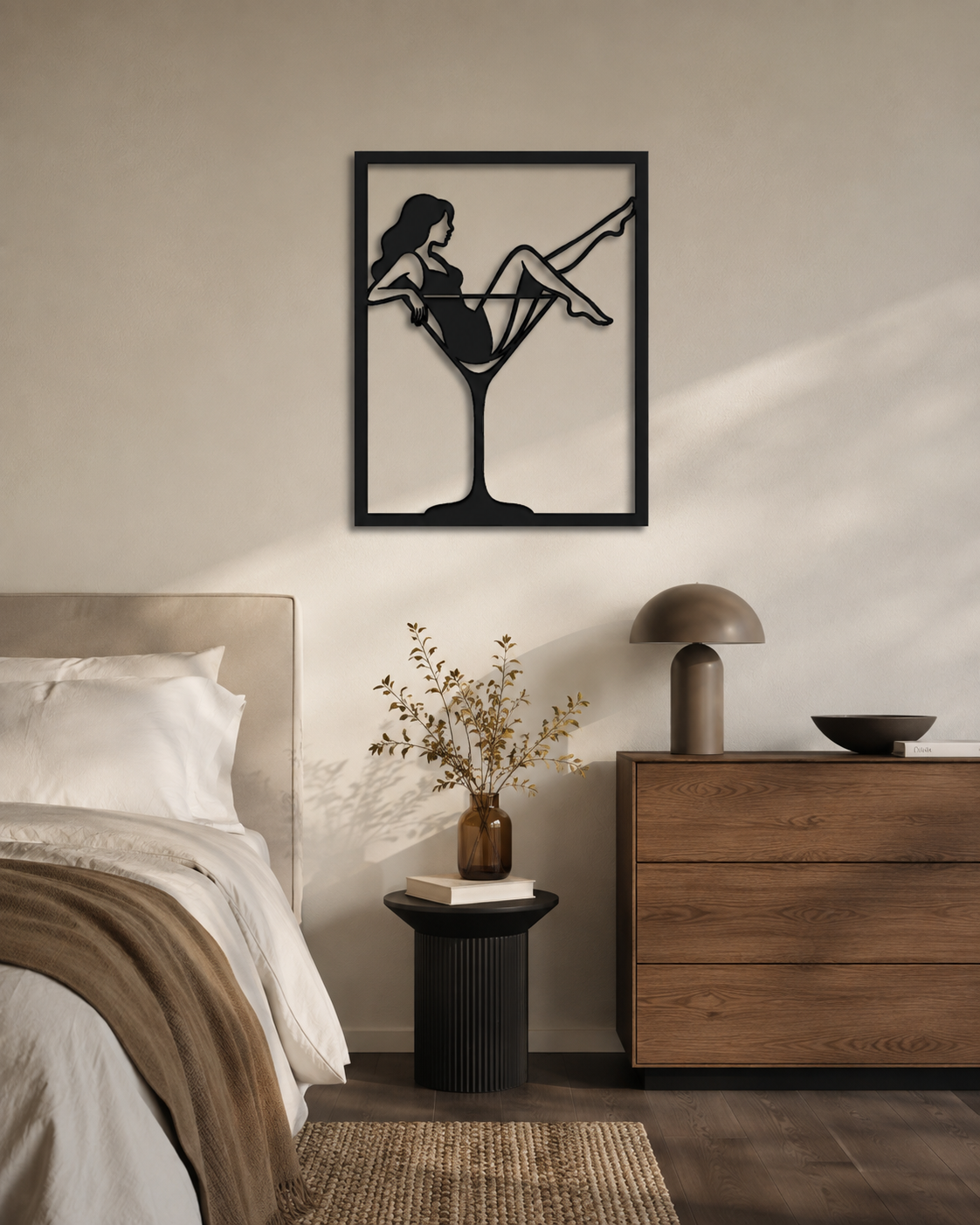 Martini Girl Metallwandbild - Made in Germany