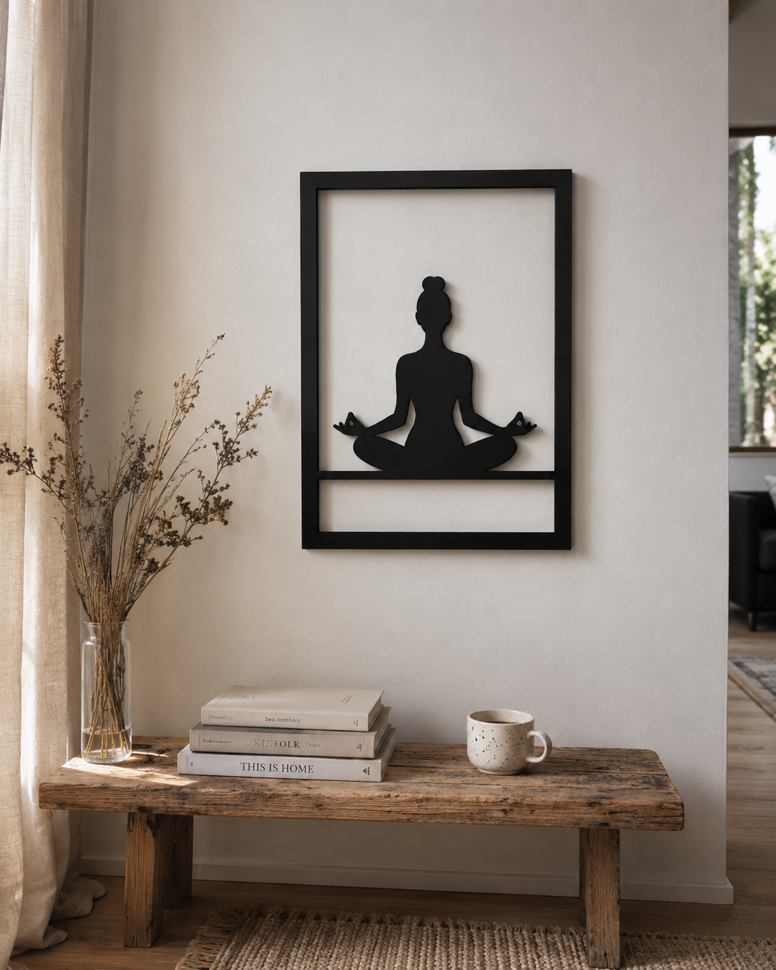 Yoga Pose No. 2 Metallwandbild - Made in Germany
