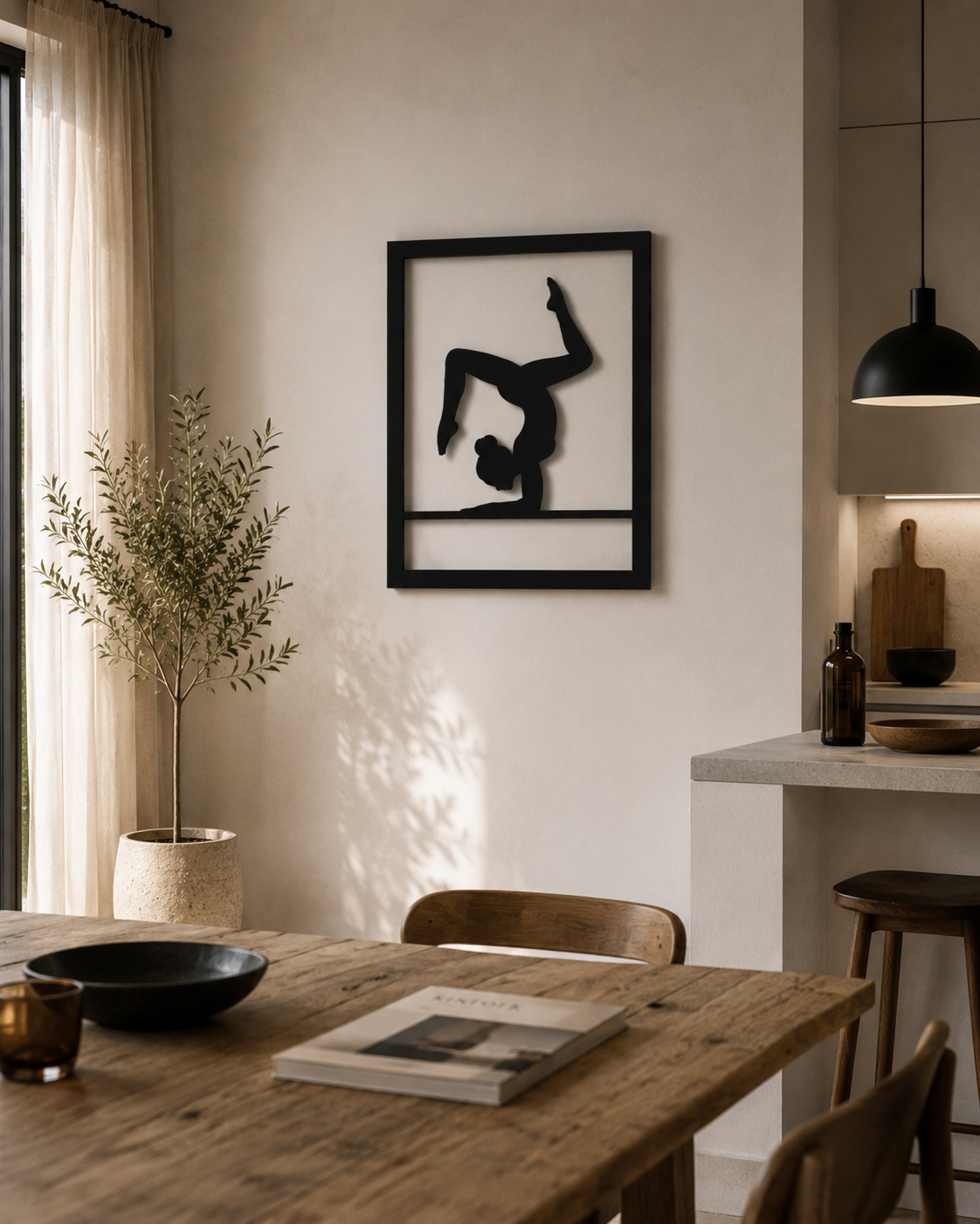 Yoga Pose No. 3 Metallwandbild - Made in Germany