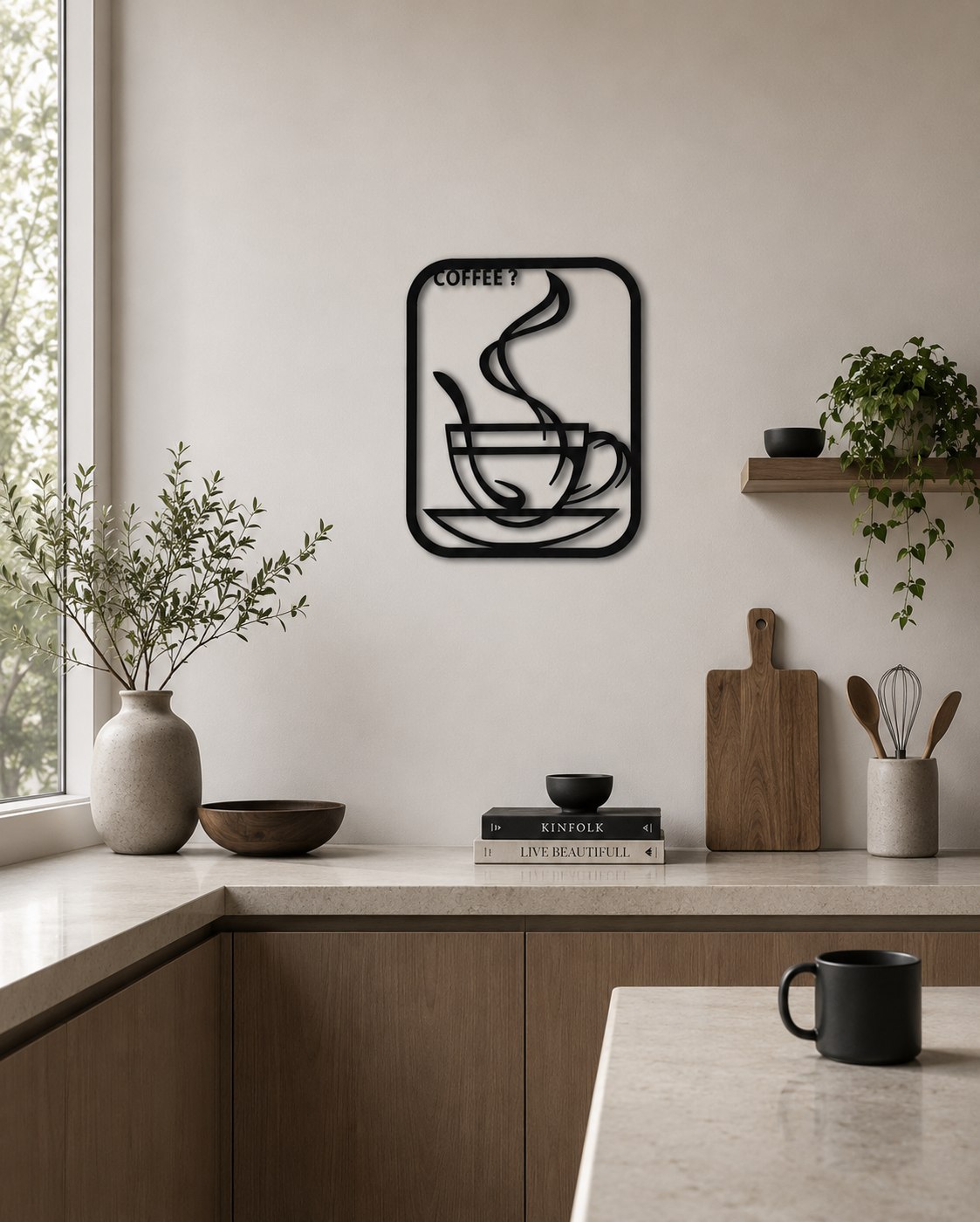 Metallwandbild Kaffee Tasse - Made in Germany