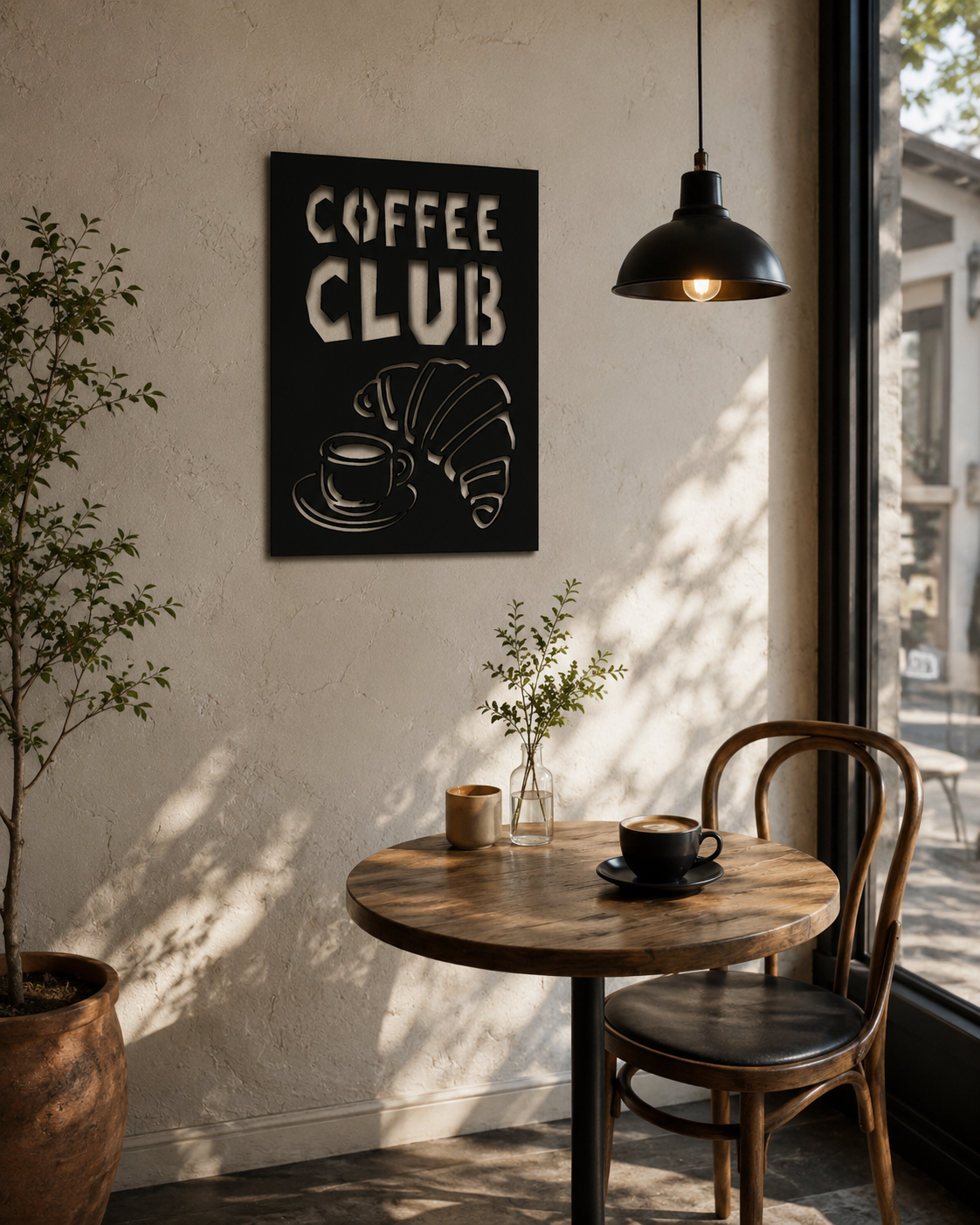 Coffee Club Metallwandbild - Made in Germany