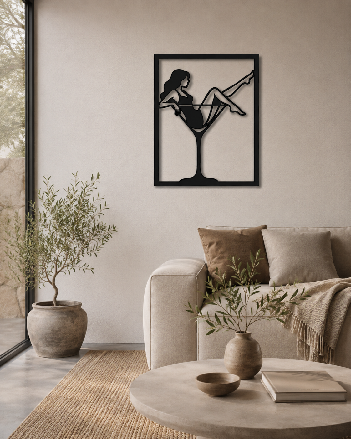 Martini Girl Metallwandbild - Made in Germany