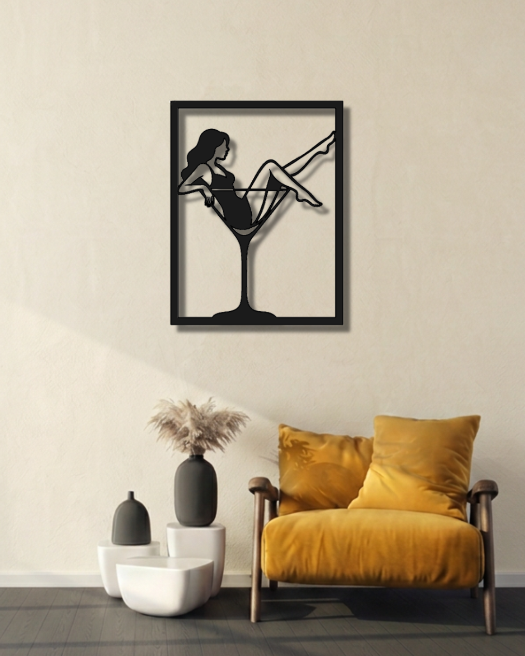 Martini Girl Metallwandbild - Made in Germany