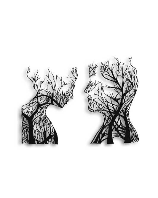 Tree Faces Metallwandbild - Made in Germany