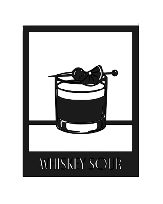 Whiskey Sour Metallwandbild - Made in Germany