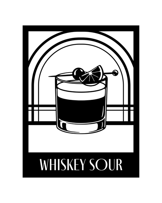 Whiskey Sour Metallwandbild - Made in Germany