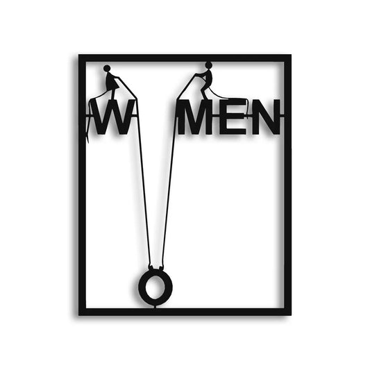 WOMEN AND MEN Metallwandbild - Made in germany