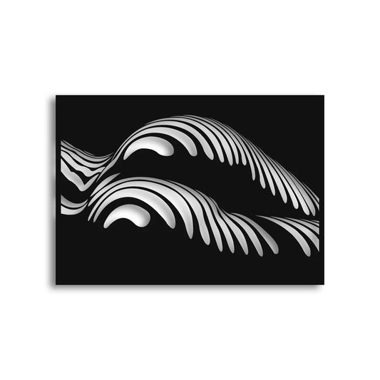 Abstraktes Metallwandbild Frauenkörper – Made in Germany