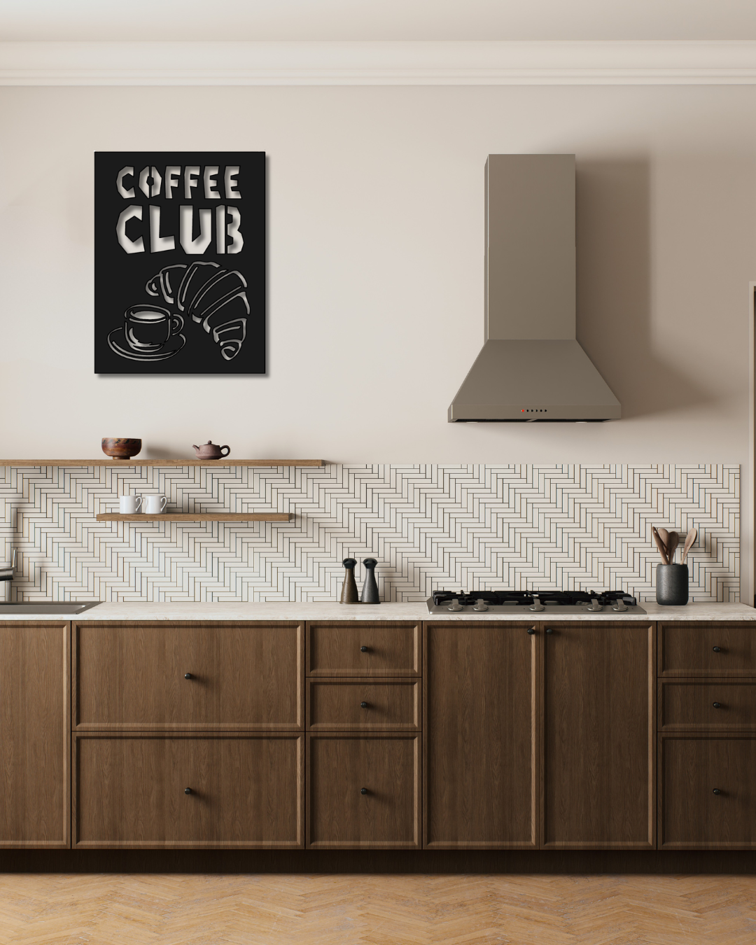 Coffee Club Metallwandbild - Made in Germany