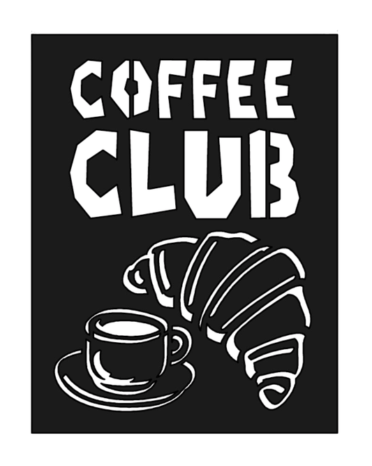 Coffee Club Metallwandbild - Made in Germany