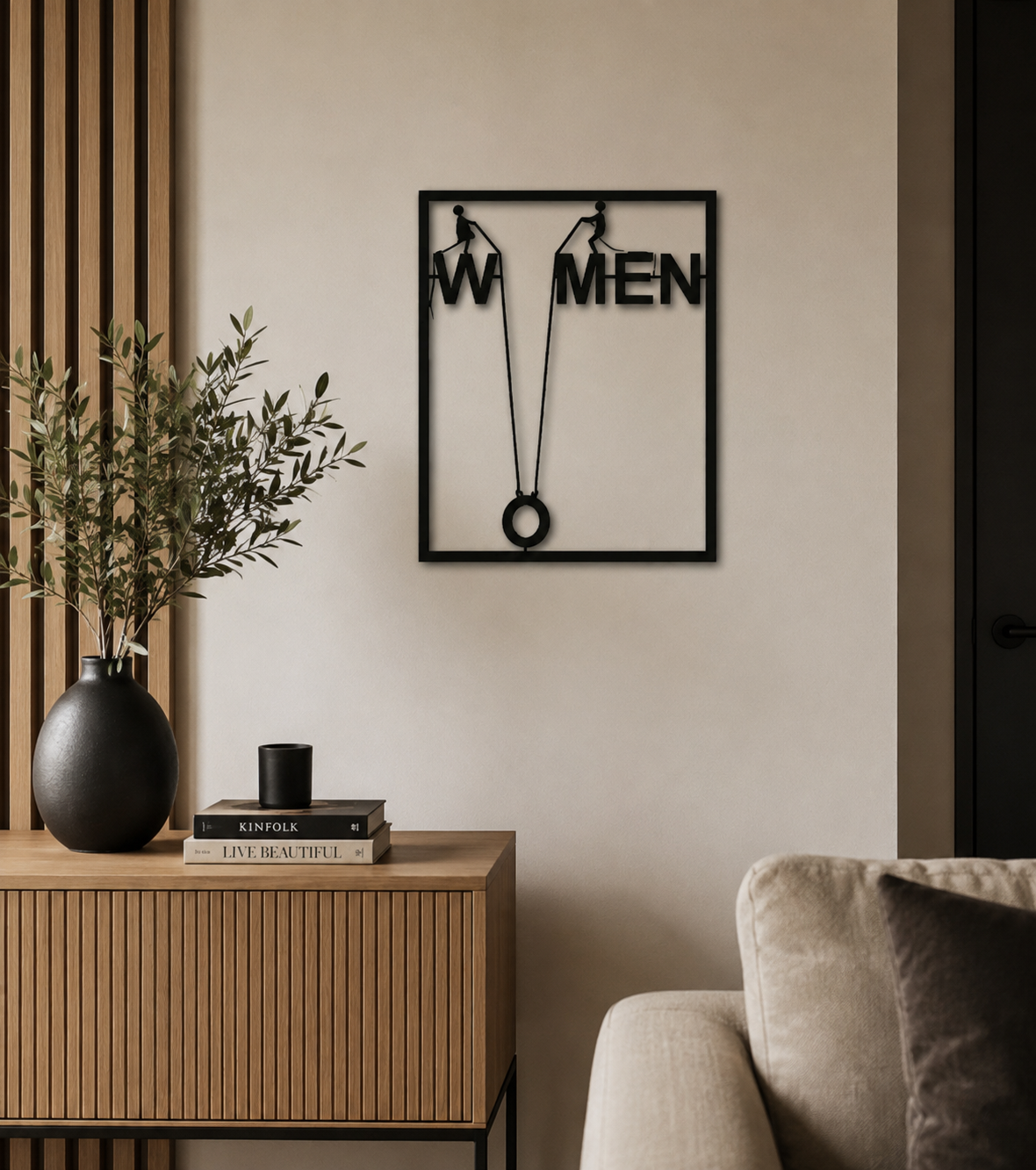 WOMEN AND MEN Metallwandbild - Made in Germany